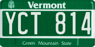 VT license plate YCT814