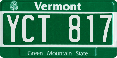VT license plate YCT817