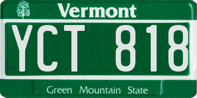 VT license plate YCT818