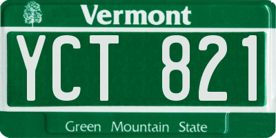 VT license plate YCT821