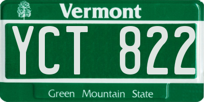 VT license plate YCT822