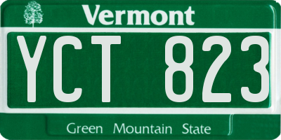 VT license plate YCT823