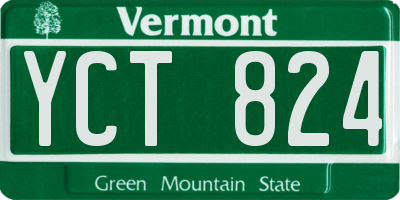 VT license plate YCT824