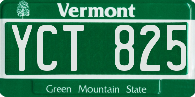 VT license plate YCT825