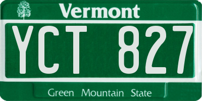 VT license plate YCT827