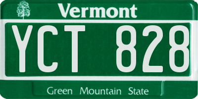 VT license plate YCT828