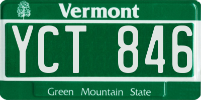 VT license plate YCT846