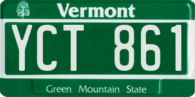 VT license plate YCT861