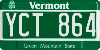 VT license plate YCT864