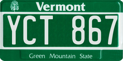 VT license plate YCT867
