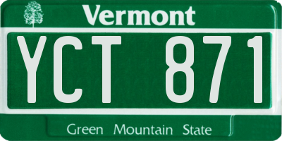 VT license plate YCT871