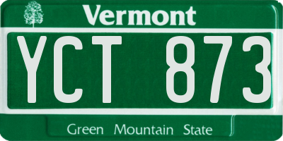 VT license plate YCT873