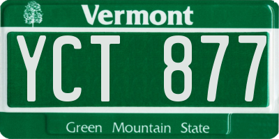 VT license plate YCT877