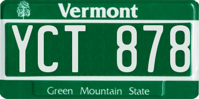 VT license plate YCT878