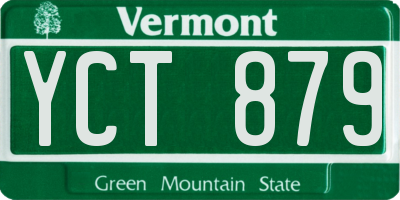 VT license plate YCT879