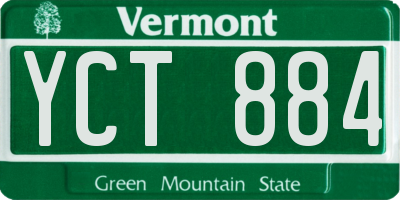 VT license plate YCT884