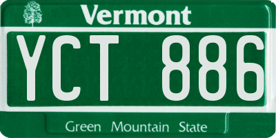 VT license plate YCT886