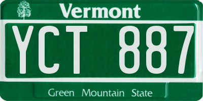 VT license plate YCT887