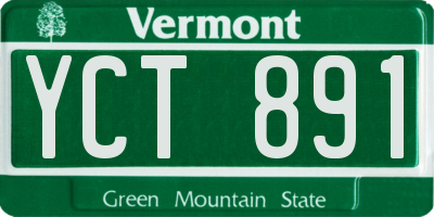 VT license plate YCT891