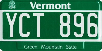 VT license plate YCT896