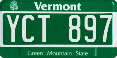 VT license plate YCT897