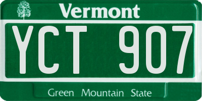 VT license plate YCT907