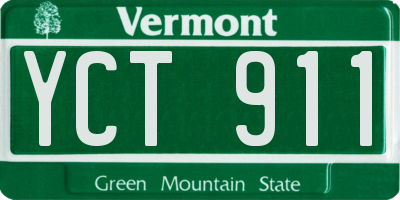 VT license plate YCT911