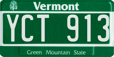 VT license plate YCT913