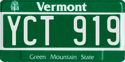 VT license plate YCT919