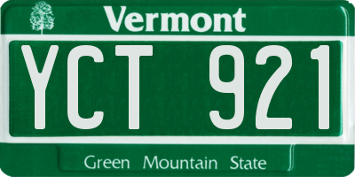 VT license plate YCT921