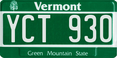 VT license plate YCT930