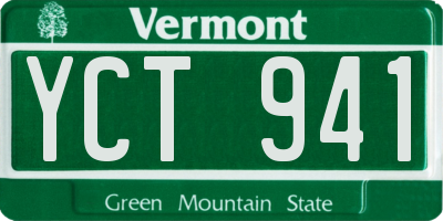 VT license plate YCT941