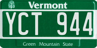 VT license plate YCT944