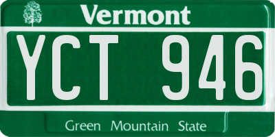 VT license plate YCT946