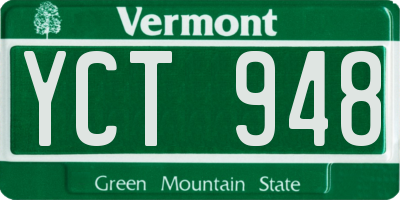 VT license plate YCT948