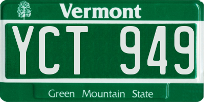 VT license plate YCT949
