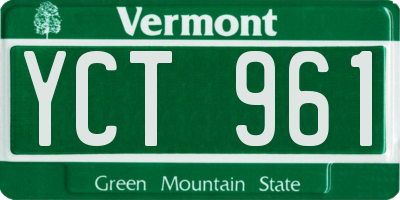 VT license plate YCT961