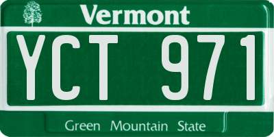 VT license plate YCT971