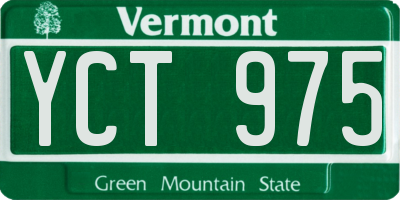 VT license plate YCT975