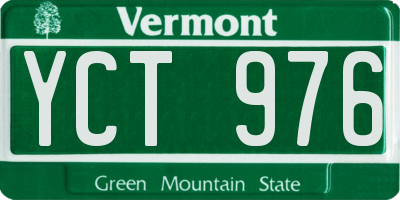 VT license plate YCT976