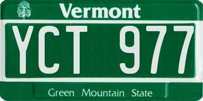 VT license plate YCT977