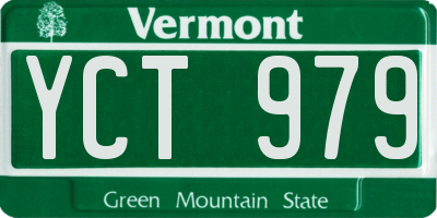VT license plate YCT979