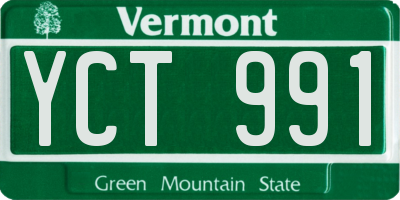 VT license plate YCT991