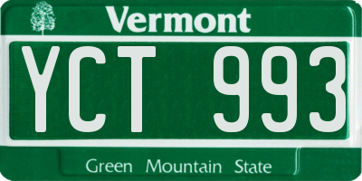 VT license plate YCT993