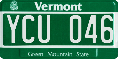 VT license plate YCU046