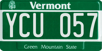 VT license plate YCU057