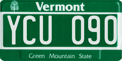 VT license plate YCU090