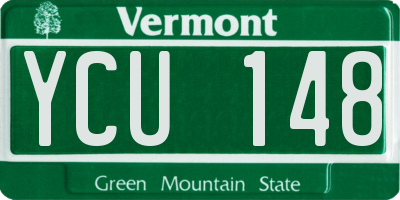 VT license plate YCU148