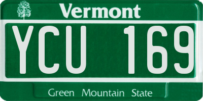 VT license plate YCU169