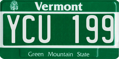 VT license plate YCU199